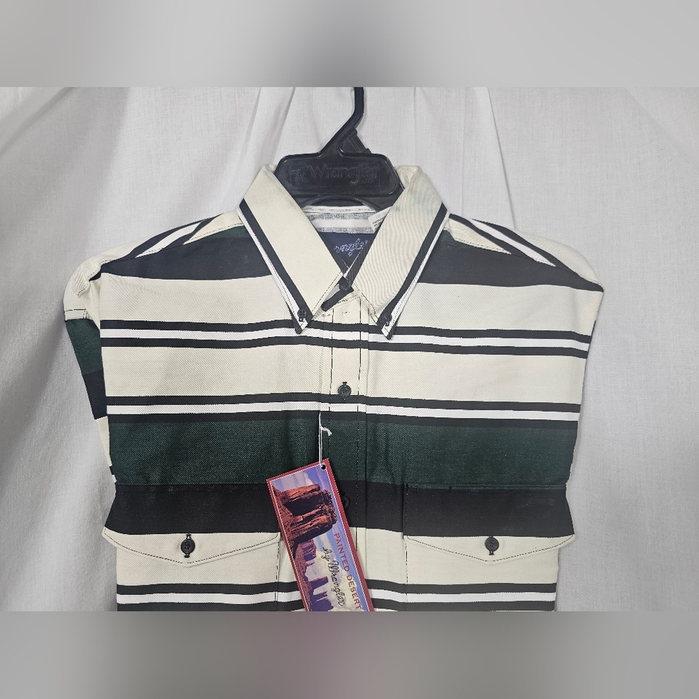 Vintage 90s Westernwear WRANGLER SIZE LARGE Green Black White